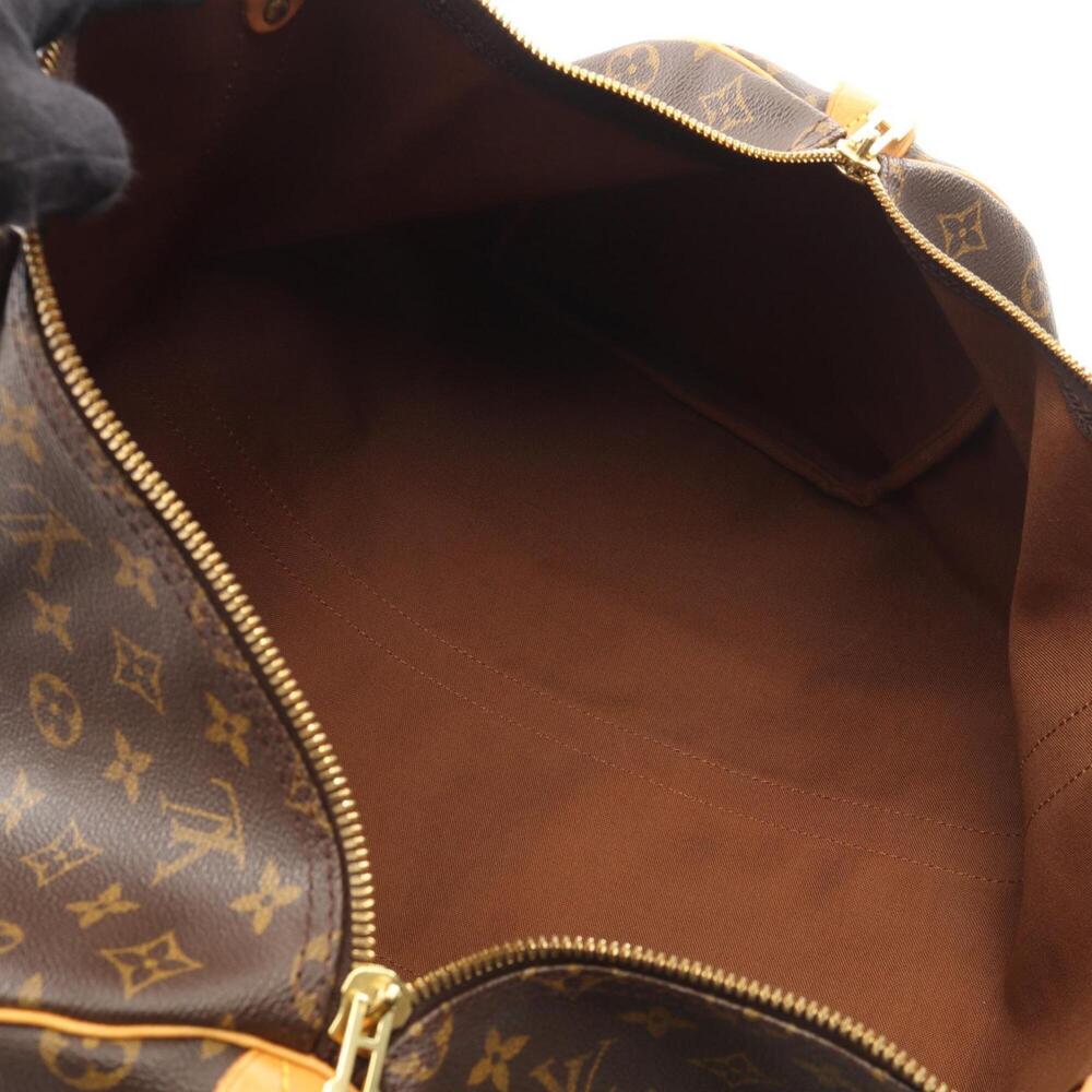 LOUIS VUITTON Brown Monogram Leather Keepall 50 Boston Bag - Picture 3 of 12